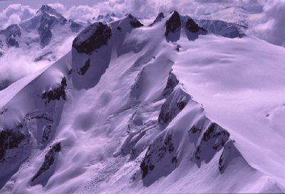 Spillway Glacier ski tracks