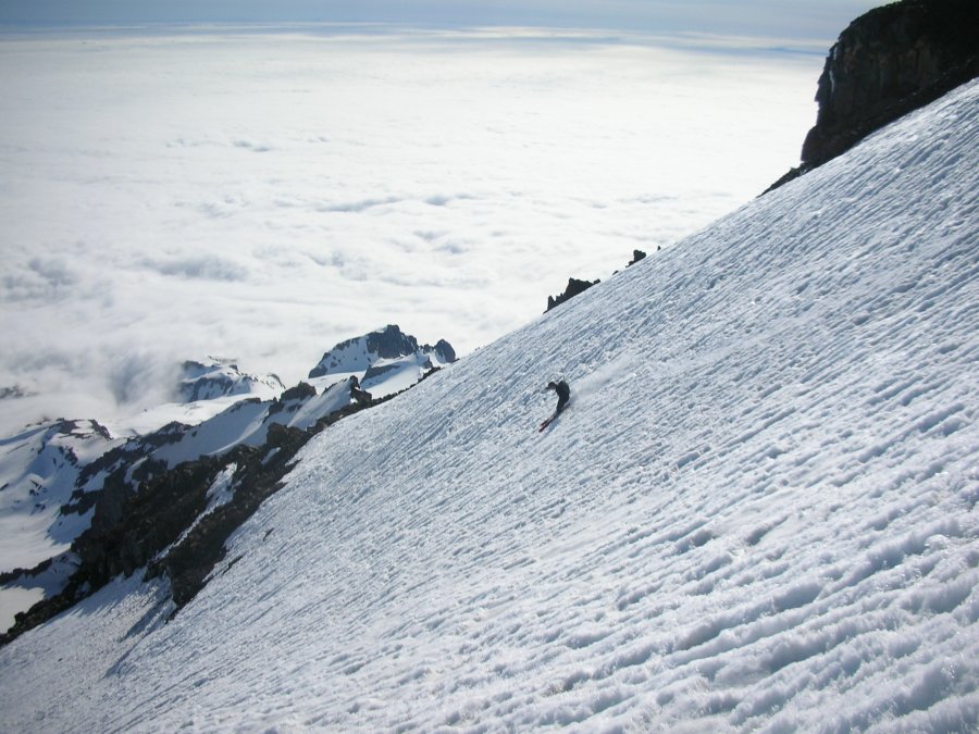 rainier east success glacier couloir ski