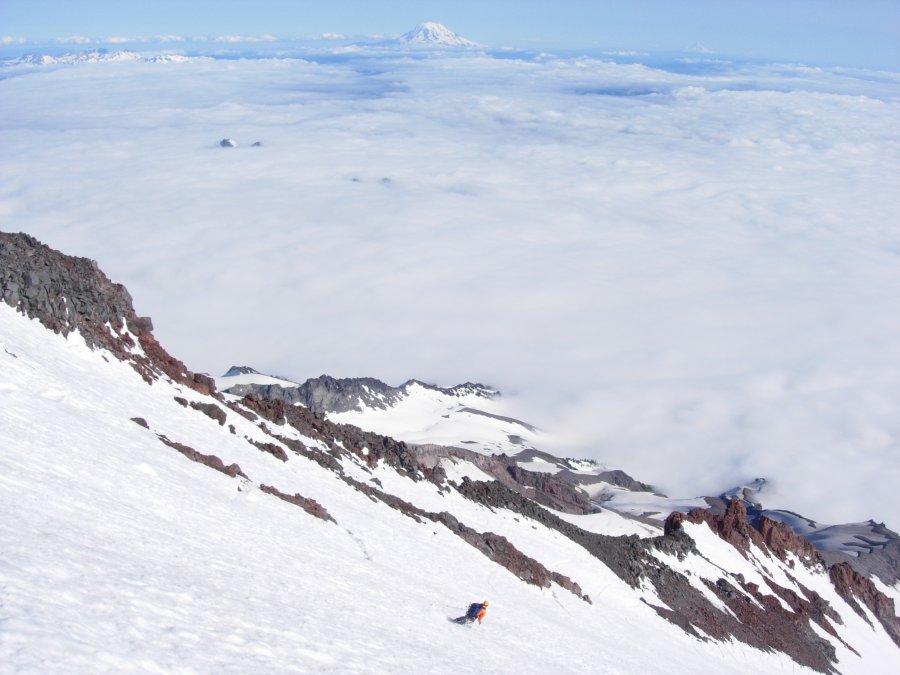 rainier east success glacier couloir ski