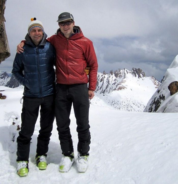 Dad and I atop kangaroo col. We are blocking Silverstar in the background.