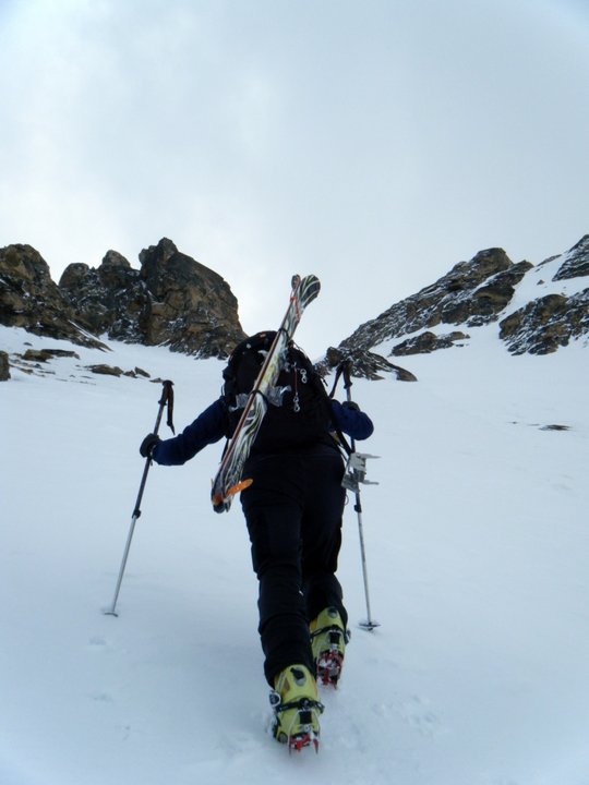 Dad dragging me up to the top of kangaroo ridge.