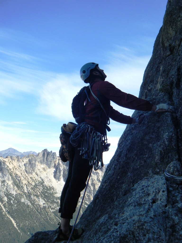 Tony takes off on the second crux bolt ladder. Awesome pitch.