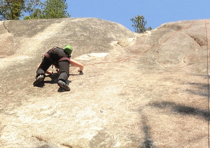 On to some 10b slab on Funarama. It requires 50% skills and 50% faith that you can stand on a single crystal.