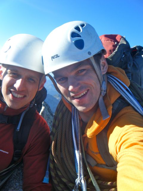 Chill summit before the fun walk down!